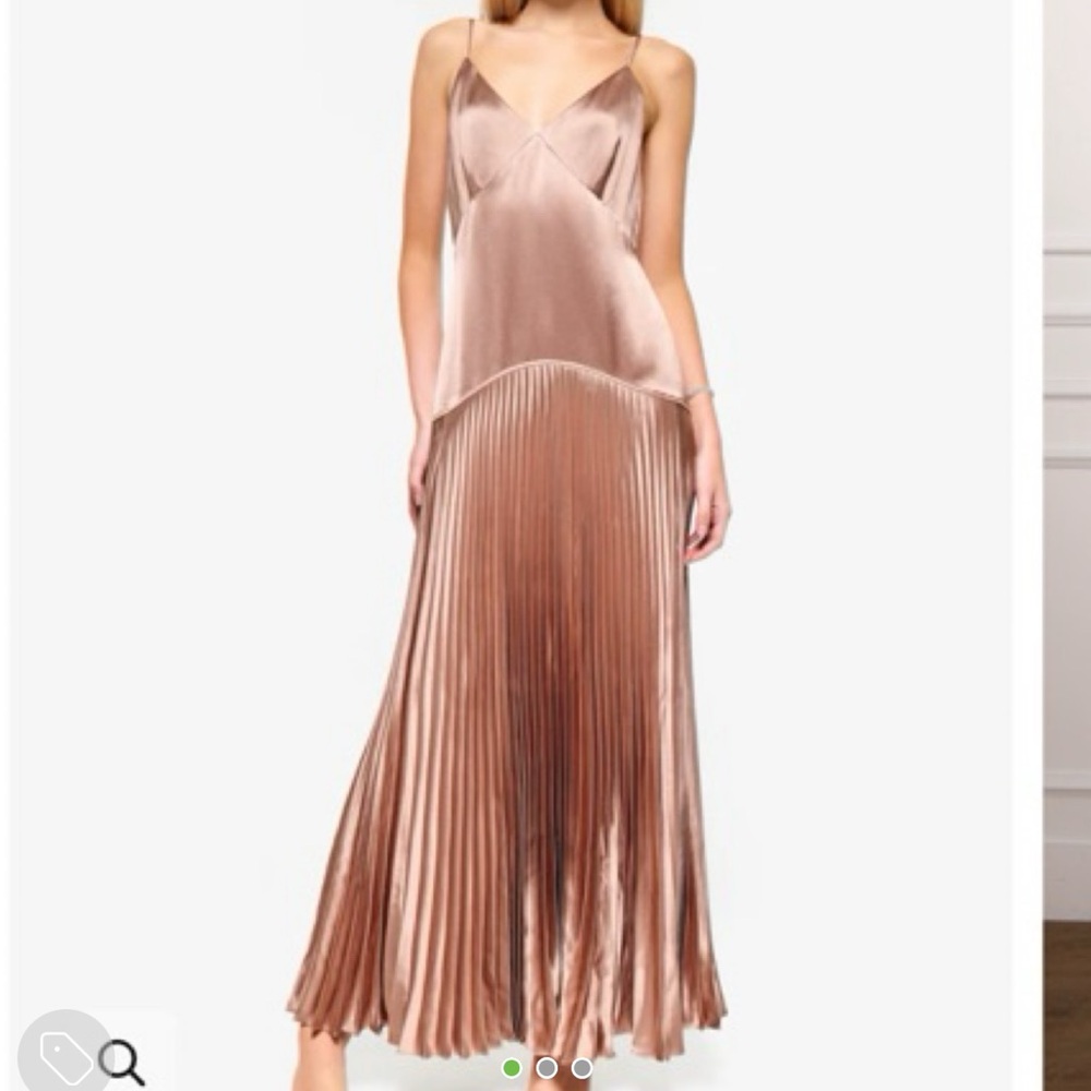 CAMI NYC Mauve Silk Drop Waist Dress!! WORN ONCE SIZE 0